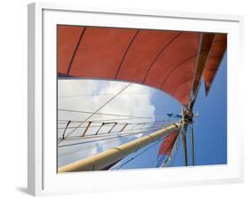 Red Sails on Sailboat That Takes Tourists out for Sunset Cruise, Key West, Florida, USA-Robert Harding-Framed Photographic Print