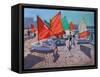 Red Sails, Royan, France-Andrew Macara-Framed Stretched Canvas