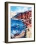 Red Sand Beach-Key and Sea Creative-Framed Photographic Print