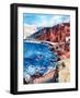 Red Sand Beach-Key and Sea Creative-Framed Photographic Print
