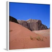 Red Sand Dune and Desert Landscape, Wadi Rum, Jordan-Christopher Rennie-Framed Photographic Print