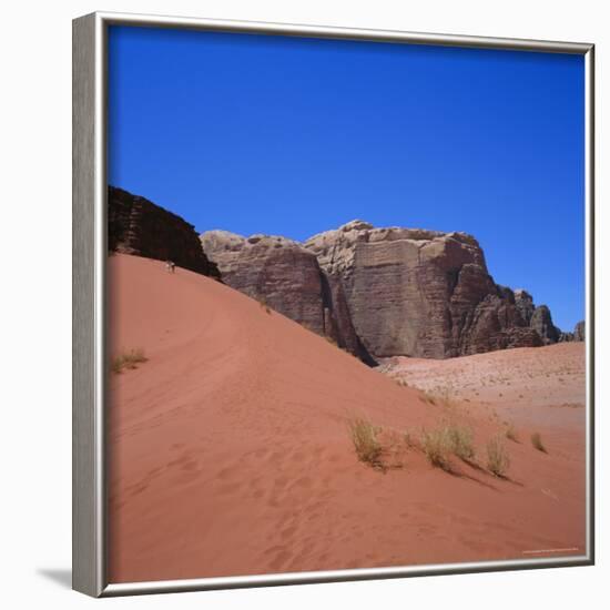 Red Sand Dune and Desert Landscape, Wadi Rum, Jordan-Christopher Rennie-Framed Photographic Print