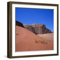 Red Sand Dune and Desert Landscape, Wadi Rum, Jordan-Christopher Rennie-Framed Photographic Print