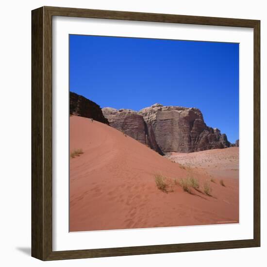 Red Sand Dune and Desert Landscape, Wadi Rum, Jordan-Christopher Rennie-Framed Photographic Print