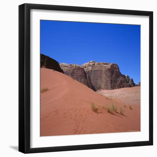 Red Sand Dune and Desert Landscape, Wadi Rum, Jordan-Christopher Rennie-Framed Photographic Print