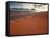 Red Sand Dunes at Dawn Overlooking "Fairy Circles" in the Namibrand Desert, Namibia-Frances Gallogly-Framed Stretched Canvas