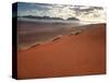 Red Sand Dunes at Dawn Overlooking "Fairy Circles" in the Namibrand Desert, Namibia-Frances Gallogly-Stretched Canvas
