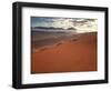 Red Sand Dunes at Dawn Overlooking "Fairy Circles" in the Namibrand Desert, Namibia-Frances Gallogly-Framed Photographic Print