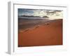 Red Sand Dunes at Dawn Overlooking "Fairy Circles" in the Namibrand Desert, Namibia-Frances Gallogly-Framed Photographic Print