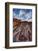 Red Sandstone Covered with Salt, Gold Butte, Nevada, United States of America, North America-James Hager-Framed Photographic Print