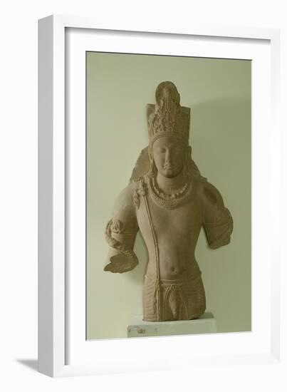 Red Sandstone Figure of Lord Vishnu, Mathura, 5th Century-null-Framed Giclee Print