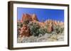 Red Sandstone Formations in Red Canyon-Michael Nolan-Framed Photographic Print