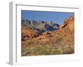 Red Sandstone Rocks, in the Valley of Fire State Park, Nevada, USA-Tomlinson Ruth-Framed Photographic Print