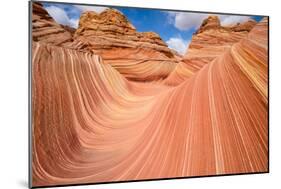 Red Sandstone Wave - Dramatic Sandstone Rock Formation at Arizona-Utah Border-Sean Xu-Mounted Photographic Print