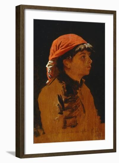 Red Scarf-Francesco Gioli-Framed Giclee Print