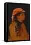 Red Scarf-Francesco Gioli-Framed Stretched Canvas