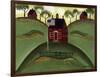 Red School House Barn Cheryl Bartley-Cheryl Bartley-Framed Giclee Print