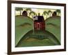 Red School House Barn Cheryl Bartley-Cheryl Bartley-Framed Giclee Print