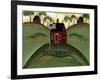 Red School House Barn Cheryl Bartley-Cheryl Bartley-Framed Giclee Print