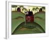 Red School House Barn Cheryl Bartley-Cheryl Bartley-Framed Giclee Print