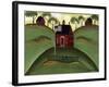 Red School House Barn Cheryl Bartley-Cheryl Bartley-Framed Giclee Print