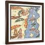 Red Sea and Mecca-Muhammad Al Idrisi-Framed Giclee Print