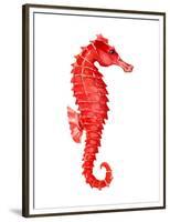 Red Seahorse-null-Framed Premium Giclee Print