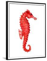 Red Seahorse-null-Framed Premium Giclee Print