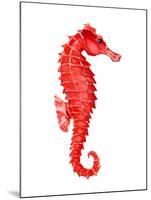 Red Seahorse-null-Mounted Art Print