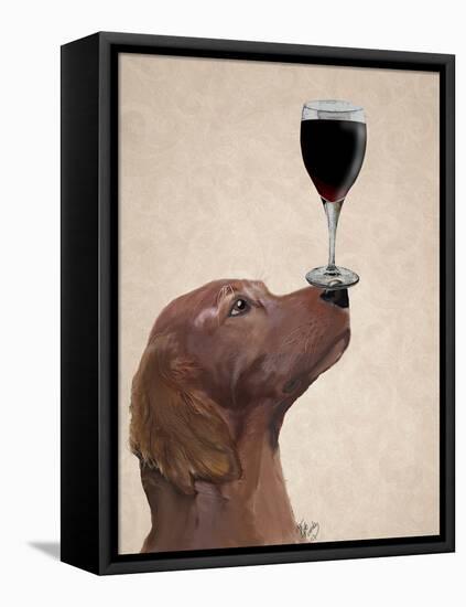 Red Setter Dog Au Vin-Fab Funky-Framed Stretched Canvas