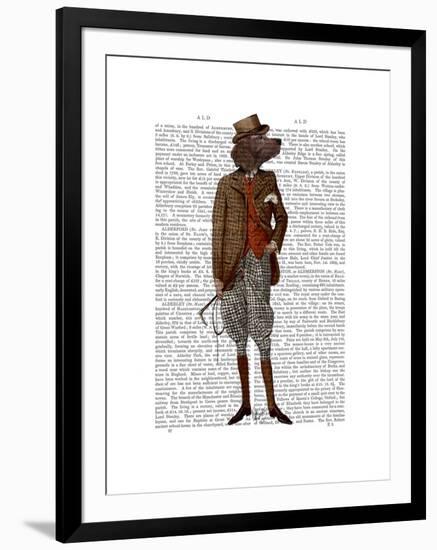 Red Setter Rider Full-Fab Funky-Framed Art Print