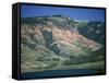 Red Shale Exposed on Hillside, Gros Ventre Valley, Wyoming, United States of America, North America-Waltham Tony-Framed Stretched Canvas