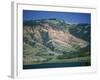 Red Shale Exposed on Hillside, Gros Ventre Valley, Wyoming, United States of America, North America-Waltham Tony-Framed Photographic Print