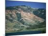 Red Shale Exposed on Hillside, Gros Ventre Valley, Wyoming, United States of America, North America-Waltham Tony-Mounted Photographic Print