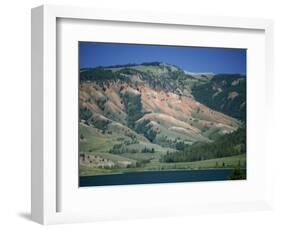 Red Shale Exposed on Hillside, Gros Ventre Valley, Wyoming, United States of America, North America-Waltham Tony-Framed Photographic Print