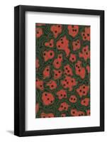 Red Shapes Surrounded by Green-Found Image Holdings Inc-Framed Photographic Print