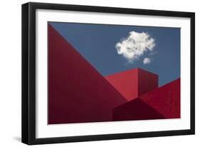 Red Shapes-Hugo Borges-Framed Giclee Print