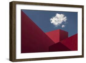 Red Shapes-Hugo Borges-Framed Giclee Print