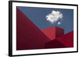 Red Shapes-Hugo Borges-Framed Giclee Print