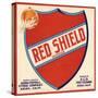 Red Shield Brand - Azusa, California - Citrus Crate Label-Lantern Press-Stretched Canvas