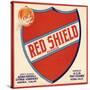 Red Shield Brand - Azusa, California - Citrus Crate Label-Lantern Press-Stretched Canvas