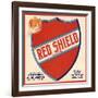 Red Shield Brand - Azusa, California - Citrus Crate Label-Lantern Press-Framed Art Print