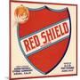 Red Shield Brand - Azusa, California - Citrus Crate Label-Lantern Press-Mounted Art Print