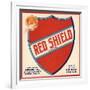 Red Shield Brand - Azusa, California - Citrus Crate Label-Lantern Press-Framed Art Print