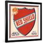 Red Shield Brand - Azusa, California - Citrus Crate Label-Lantern Press-Framed Art Print