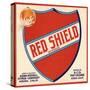 Red Shield Brand - Azusa, California - Citrus Crate Label-Lantern Press-Stretched Canvas