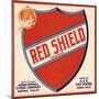 Red Shield Brand - Azusa, California - Citrus Crate Label-Lantern Press-Mounted Art Print