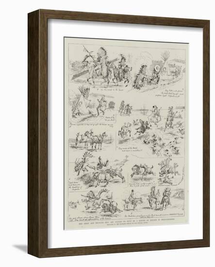 Red Shirt and Broncho Bill are Invited to Hunt by a Master of Hounds in Hertfordshire-Alfred Chantrey Corbould-Framed Giclee Print