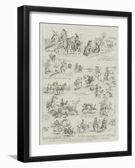 Red Shirt and Broncho Bill are Invited to Hunt by a Master of Hounds in Hertfordshire-Alfred Chantrey Corbould-Framed Giclee Print