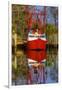 Red Shrimp Boat Docked in Harbor, Apalachicola, Florida, USA-Joanne Wells-Framed Premium Photographic Print